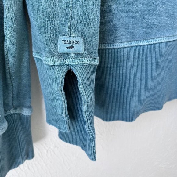 Toad & Co. - Hemp Mockneck Pullover Sweatshirt T1081902 | Blue Spruce | Size XS - Picture 13 of 13